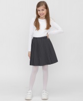 Юбка плиссированная серая Button Blue, школьная форма для девочек  фото, kupilegko.ru